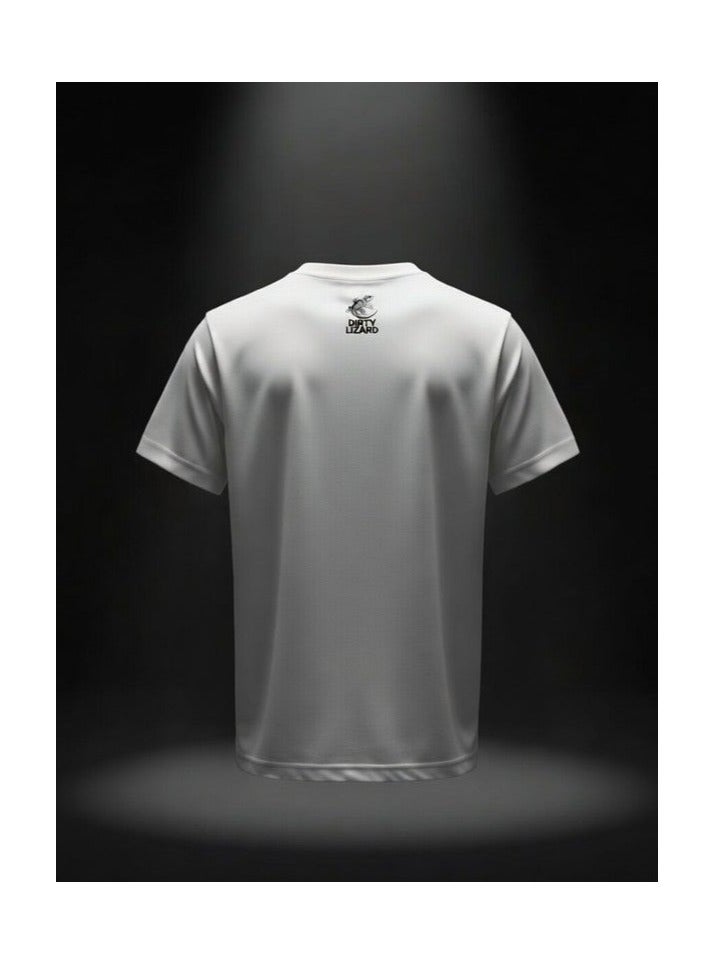 Dirty Lizard White printed t-shirt with Street wear image 100% cotton 20 - Image 2
