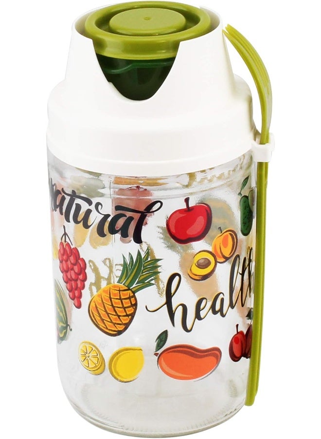 HEREVIN Fruit Salad Decorated Jar-Fruit 660 Ml, Green, H-131617-Ft  - Image 3