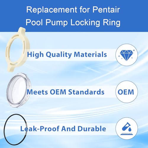 ArrogantF 350090 Cam Clamp and 350091 Cover Lid with O-Ring Replacement for Pentair Superflo Inground and Sta-Rite SuperMax Pool and Spa Pumps,Pool Pump Locking Ring Replacement Part - Image 4