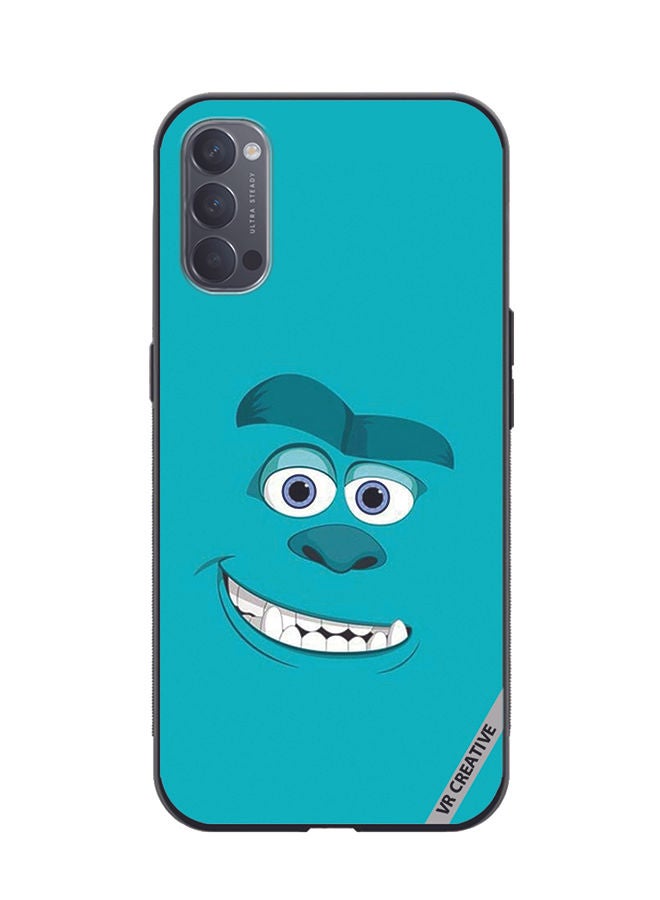 VR CREATIVE Protective Case Cover For Oppo Reno4 Pro 5G Blue Monster Design Multicolour - Image 1