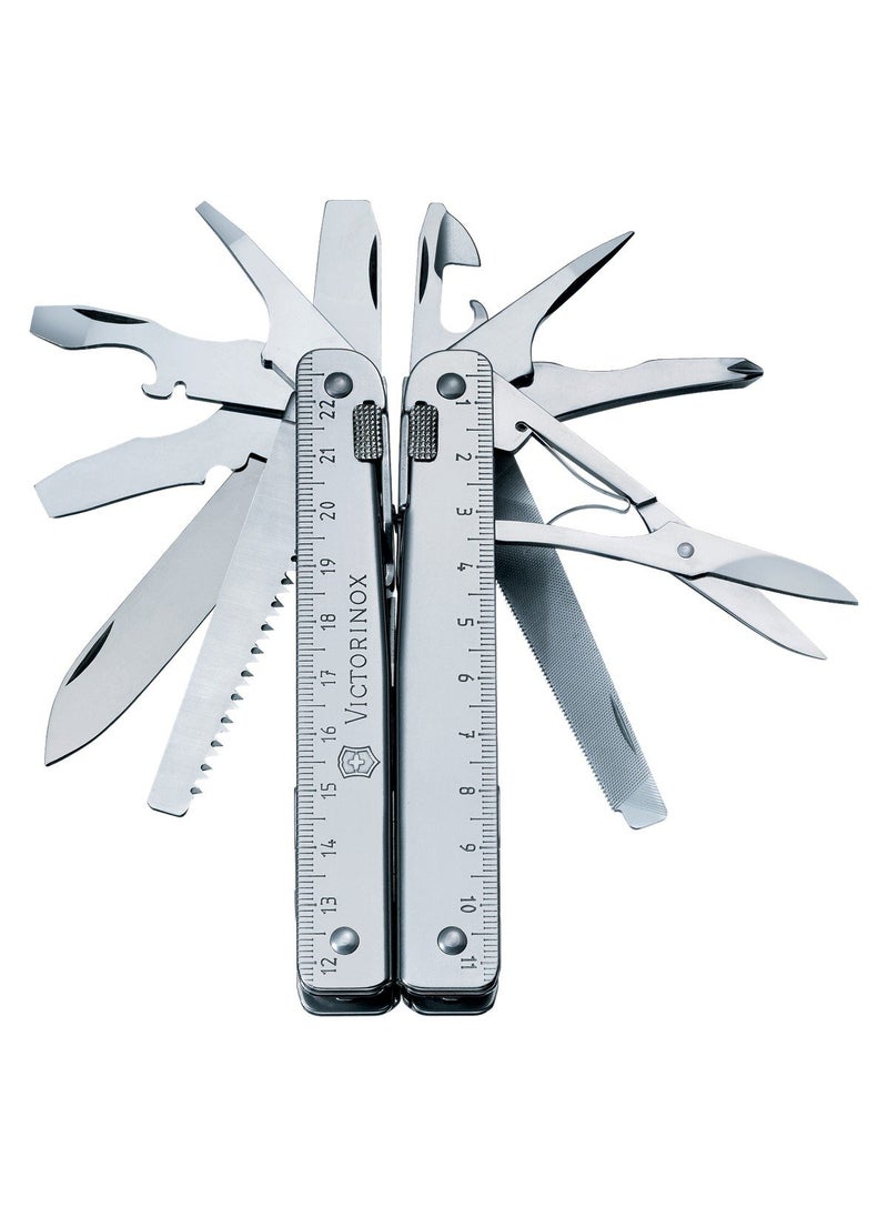 Victorinox Victorinox Swiss Tool Swiss Army Knife, 24 Function Swiss Made Multi-Tool with Needle-Nose Pliers, Wire Cutters and Large Blade - Silver  - Image 1