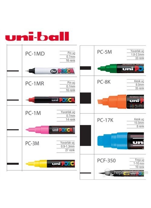 Uni Posca Staining Marker 17K 1 Pack (PC-17K)