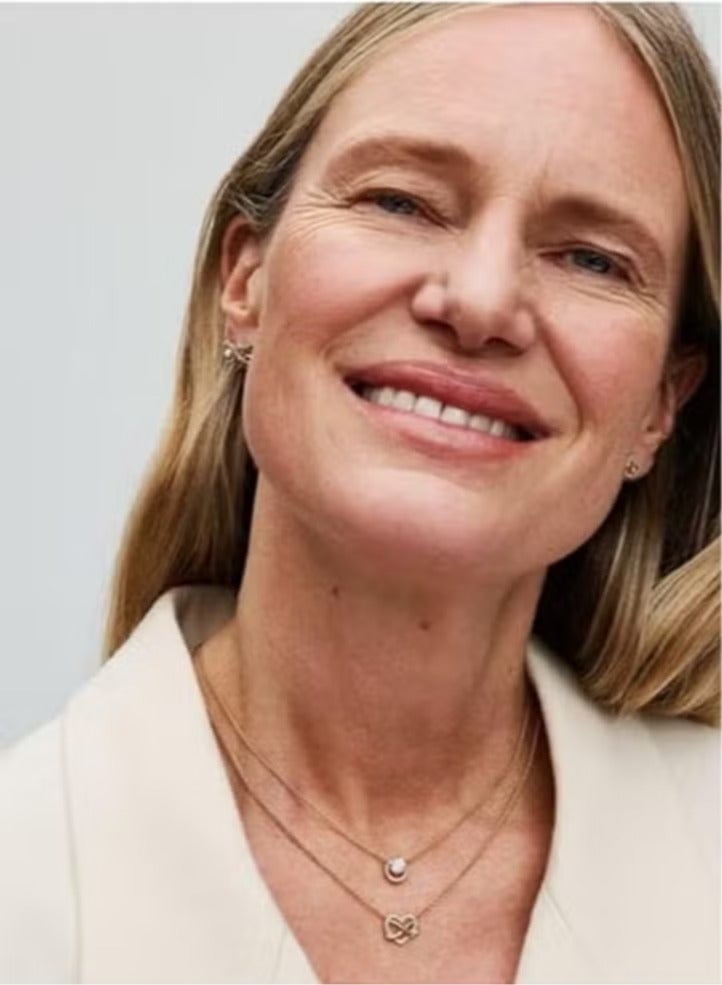 تشوميل قلادة قلب الأبدية المطلية بالذهب مع زركونيا مكعب شفاف للنساء 45 سم - Image 3