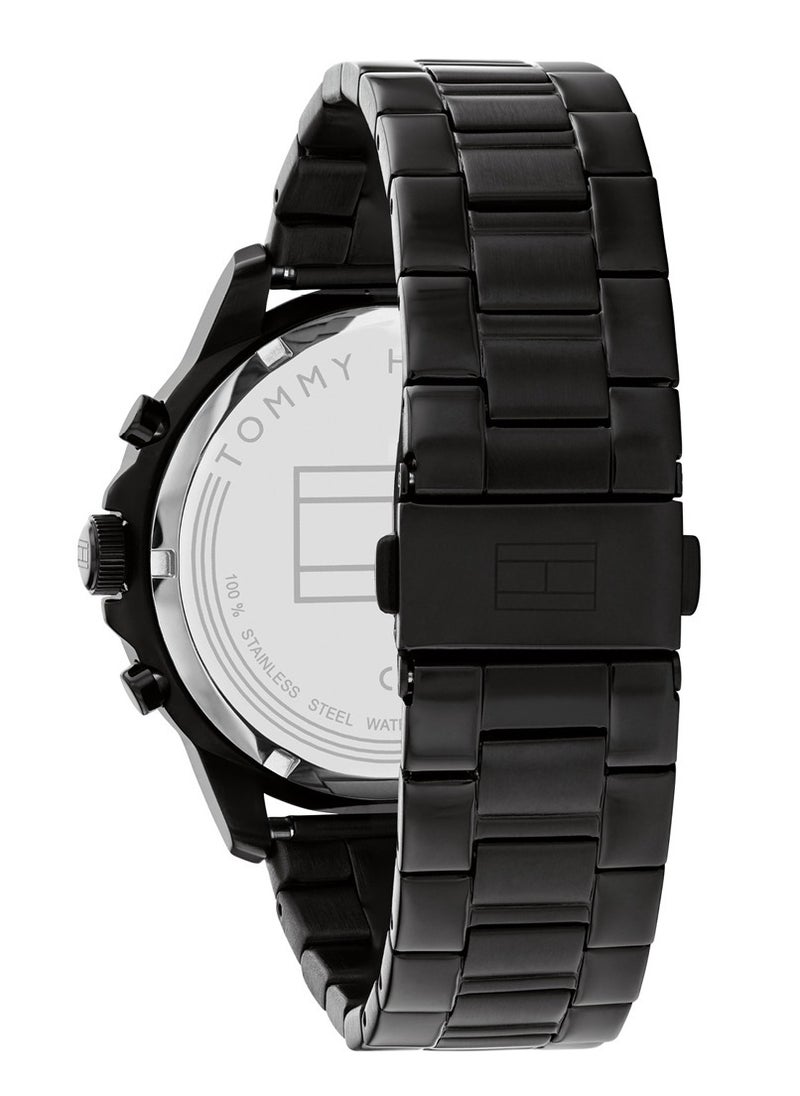Tommy Hilfiger Plus Men's Quart Watch Black Stainless Steel - 44mm 1710478  - Image 2