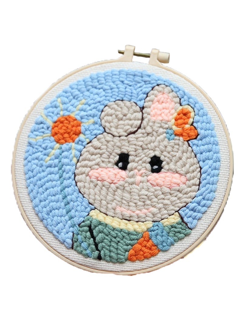 MaBaby Handmade Embroidery DIY Material Bag Embroidery Tool Set Wool Drawing  Kits Fabric Embroidery Needles Stitching Punch Pen Set Craft Tool for Beginner  - Image 1