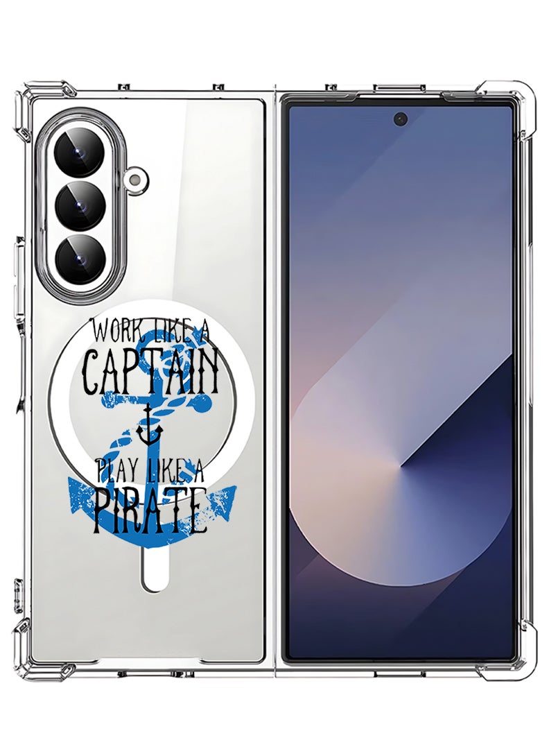 Theodor Magnetic Case for Samsung Galaxy Z Fold 7 Compatible with MagSafe Wireless Charging, Shockproof Phone Bumper Cover Work like a Captain - Image 1