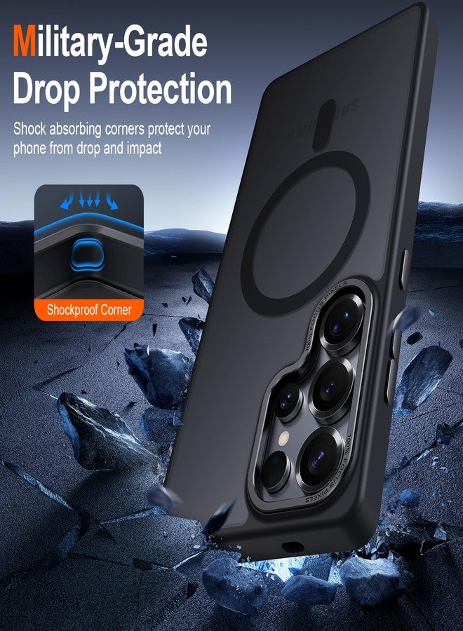 Hython for Samsung Galaxy S25 Ultra Case Magnetic Translucent Matte Phone Cases [Compatible with MagSafe] Thin Slim Fit Shockproof Bumper Hard Protective Cover for Women Men Girls Boys, Frosted Black - Image 5