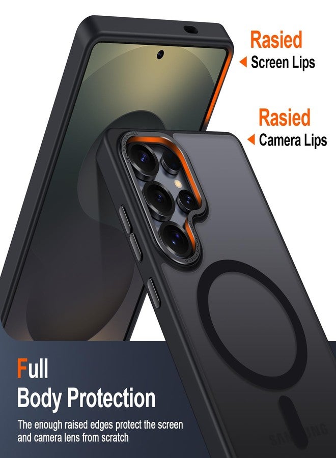 Hython for Samsung Galaxy S25 Ultra Case Magnetic Translucent Matte Phone Cases [Compatible with MagSafe] Thin Slim Fit Shockproof Bumper Hard Protective Cover for Women Men Girls Boys, Frosted Black - Image 4