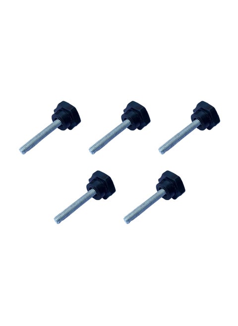 QUICK CLICK SIX STAR KNOB GRIP HANDLE M6 X 30MM 3 CM SCREW LENGTH 25MM HEAD DIAMETER PLASTIC BLACK HANDLE SUITABLE FOR ALL TYPE OF MACHINE TOOL 5 M6 X 30MM