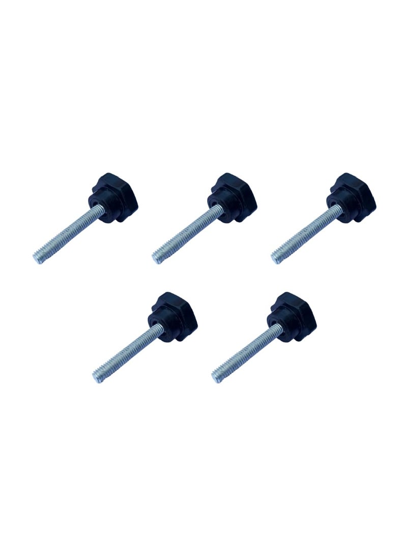 Generic QUICK CLICK SIX STAR KNOB GRIP HANDLE M6 X 30MM 3 CM SCREW LENGTH 25MM HEAD DIAMETER PLASTIC BLACK HANDLE SUITABLE FOR ALL TYPE OF MACHINE TOOL 5 M6 X 30MM  - Image 1
