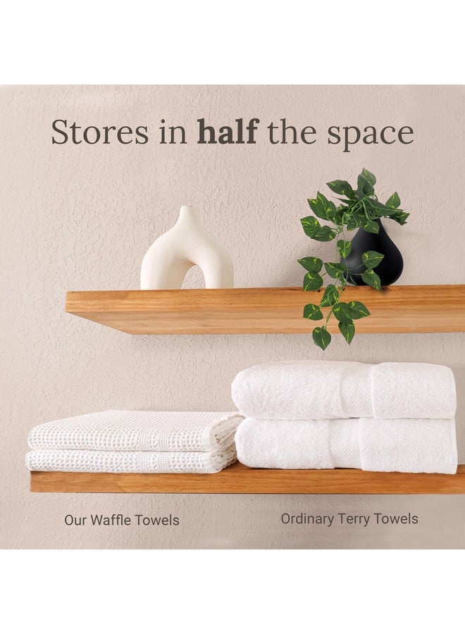 Gilden Tree GILDEN TREE Waffle Towels for Bathroom, 100% Cotton Quick Dry Towel, Waffle Bath Towels Large, Absorbent Lightweight Travel Towel, Bath Towels Set of 2, Classic Style (Seafoam)  - Image 5