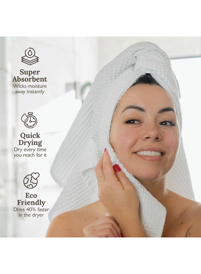 Gilden Tree GILDEN TREE Waffle Towels for Bathroom, 100% Cotton Quick Dry Towel, Waffle Bath Towels Large, Absorbent Lightweight Travel Towel, Bath Towels Set of 2, Classic Style (Seafoam)  - Image 4