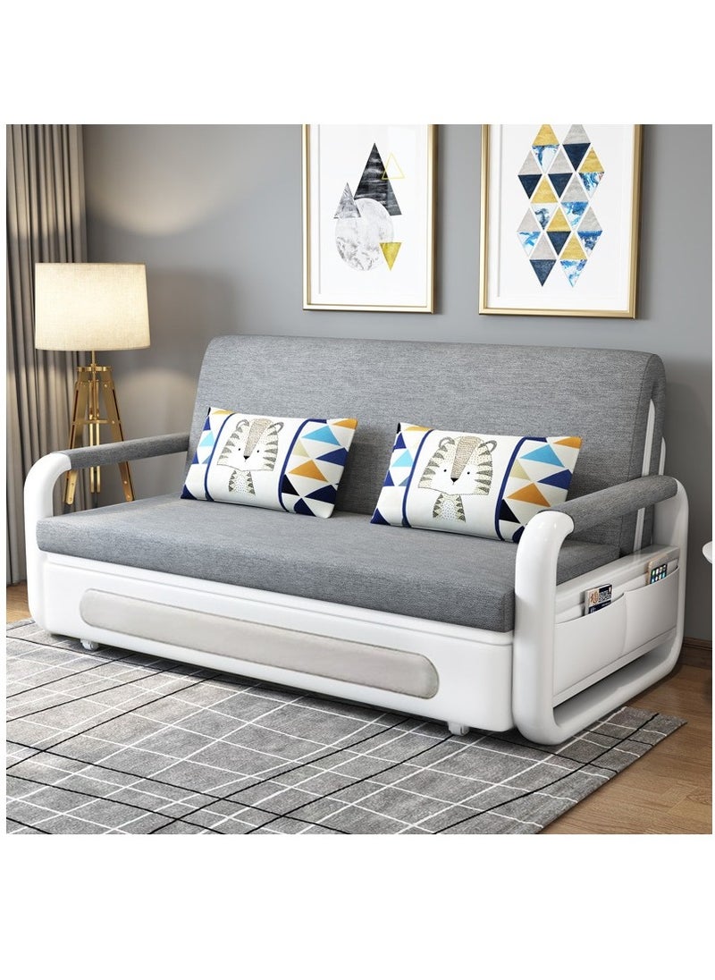 Organized Home - Pull-Out Foldable Sofa Bed with Storage Space Double-Seat Multi-Functional Sofa, Modern Style Living Room and Bedroom Comfortable Sofa Bed Chair (Width1.58m) - Image 1