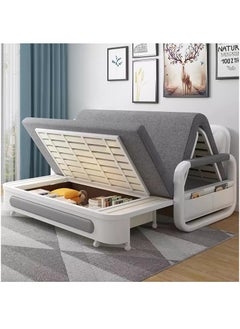 Organized Home Pull-Out Foldable Sofa Bed with Storage Space Double-Seat Multi-Functional Sofa, Modern Style Living Room and Bedroom Comfortable Sofa Bed Chair (Width1.58m)  - Image 2