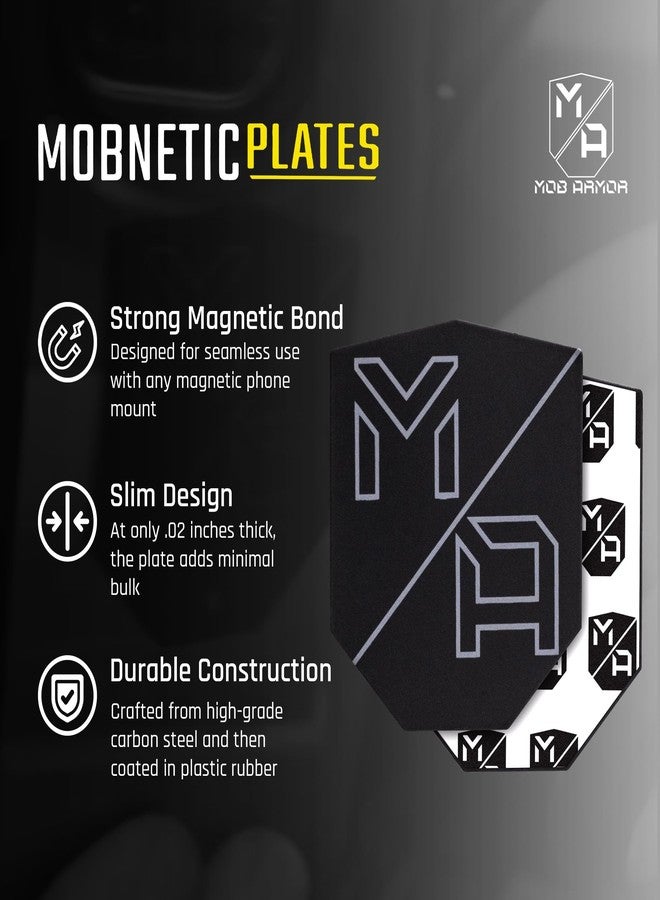 Mob Armor MobNetic Plates (2 Pack) - Compatible with Mob Magnetic Phone Mount for Car - Universal Smartphone Mounting Plates - Best Vehicle Accessory for Cellphone - Black - Image 3