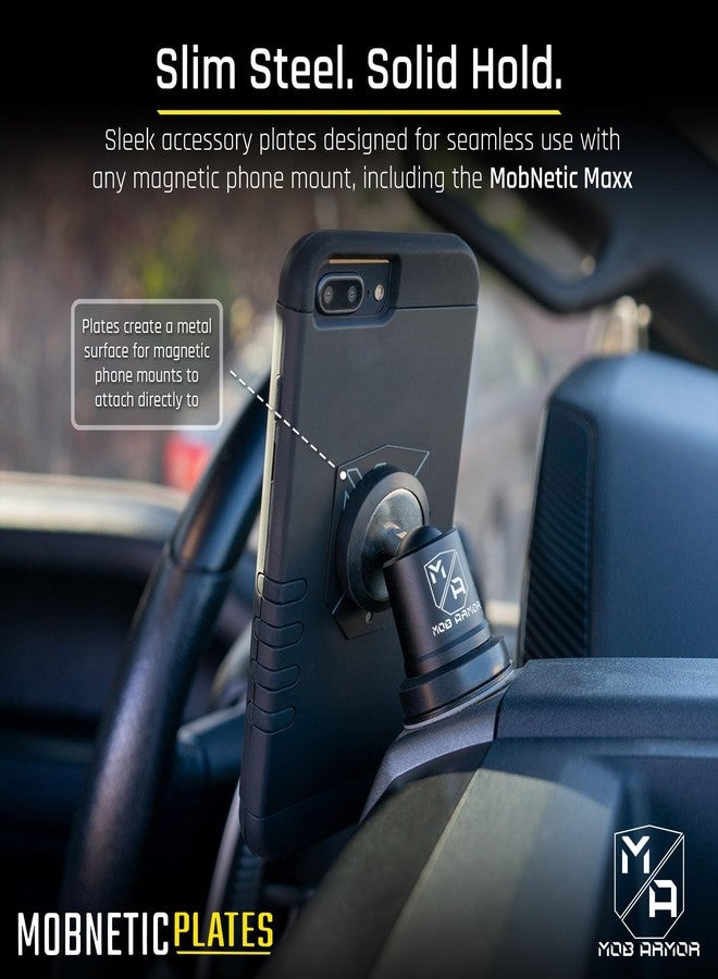 Mob Armor MobNetic Plates (2 Pack) - Compatible with Mob Magnetic Phone Mount for Car - Universal Smartphone Mounting Plates - Best Vehicle Accessory for Cellphone - Black - Image 2