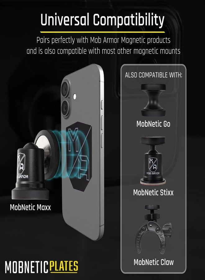 Mob Armor MobNetic Plates (2 Pack) - Compatible with Mob Magnetic Phone Mount for Car - Universal Smartphone Mounting Plates - Best Vehicle Accessory for Cellphone - Black - Image 5