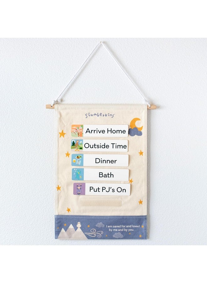 Slumberkins 18 Piece Visual Schedule For Kids | Reversible Visual Tool To Teach Day Time And Nigh Time Routines At Home & School | For Toddlers, Preschoolers, Children With Autism - Image 2