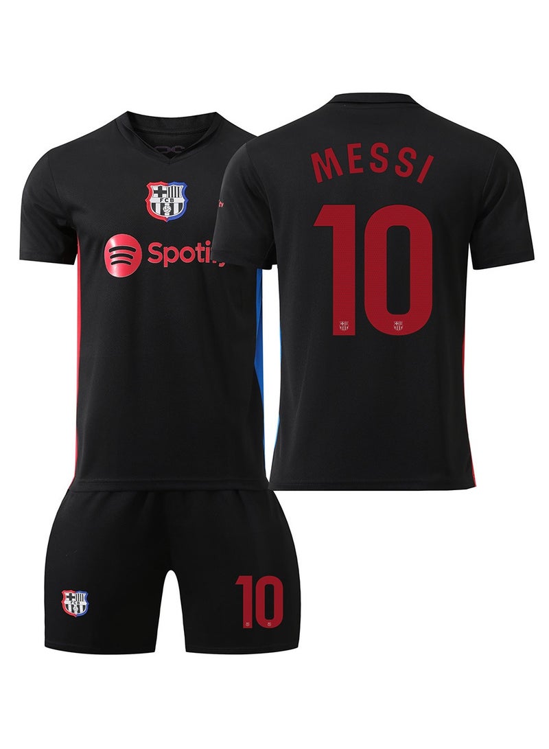 general 2024/25 Barcelona Away Football Jersey MESSI #10 Football Jersey/Shorts Gift Set Kids Size and Adult Size, Gift for Fans and Friends - Image 1