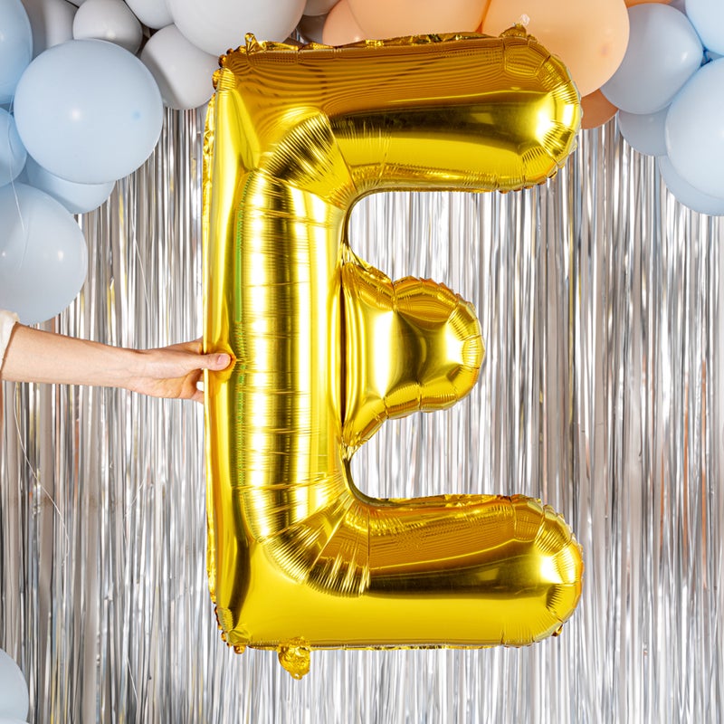 Restaurantware-Balloonify 40 Inch Letter Balloon, 1 Large Alphabet Party Balloon - Letter E, Self-Sealing, Gold Foil Mylar Balloon, Hanging Loop, Decoration For Birthday, Wedding, Or Graduation - Image 5