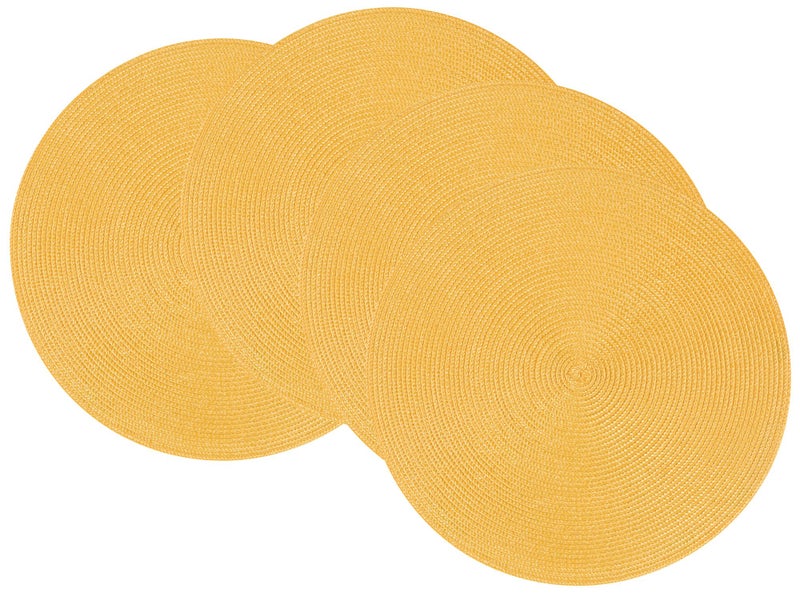 Now Designs Disko Round Placemats Disko Honey Set of 4