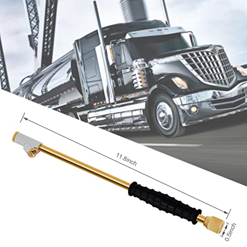 GODESON 1/4" FNPT Extended Reach Dual Head Air Chuck, 2-Way Connection 11.8" Extended Brass Air Chuck with Rubber Handle,Tire Chuck with Quick Plug for Semi, RV, Truck Dually Tires - Image 3