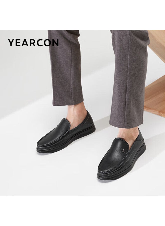 YEARCON Yierkang Men's Business Casual Slip-on Shoes, Soft-soled Loafers, 96388w, Black, Size 42 - Image 3