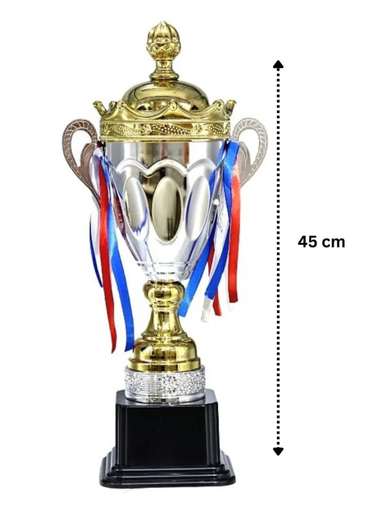 سبال مجموعة من 4 جوائز فضية وذهبية - 65/60/52/45 سم جوائز مميزة للمسابقات والإنجازات - Image 5