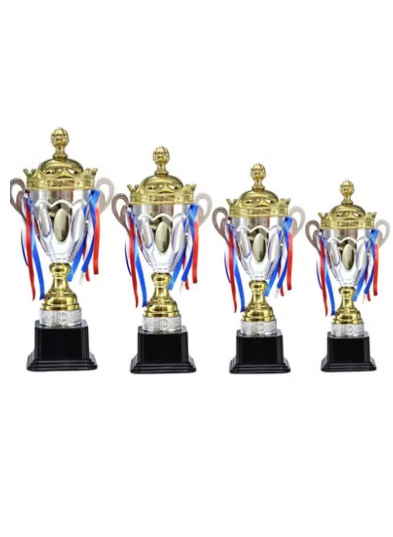 سبال مجموعة من 4 جوائز فضية وذهبية - 65/60/52/45 سم جوائز مميزة للمسابقات والإنجازات - Image 1
