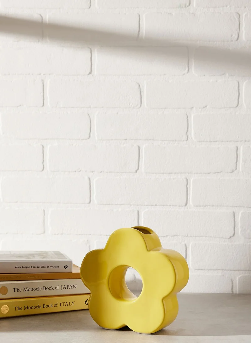 Sass & Belle Yellow Flower Shaped Vase