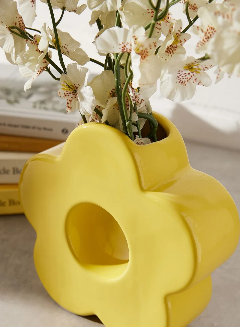 Sass & Belle Yellow Flower Shaped Vase