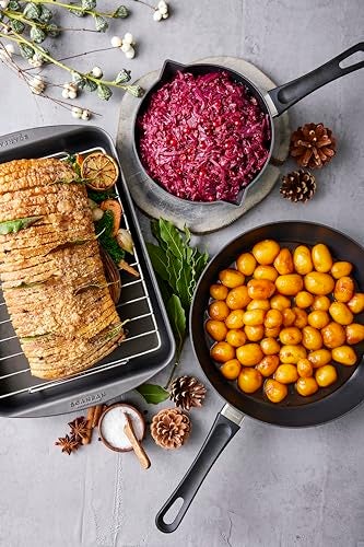 Scanpan Classic 3.25 QT (13.5 inch x 8.75 inch) Nonstick Roasting Pan – Compatible with Gas and Electric Stovetops, Metal Utensil Safe, Oven Safe to 500°F, Dishwasher Safe - Image 5