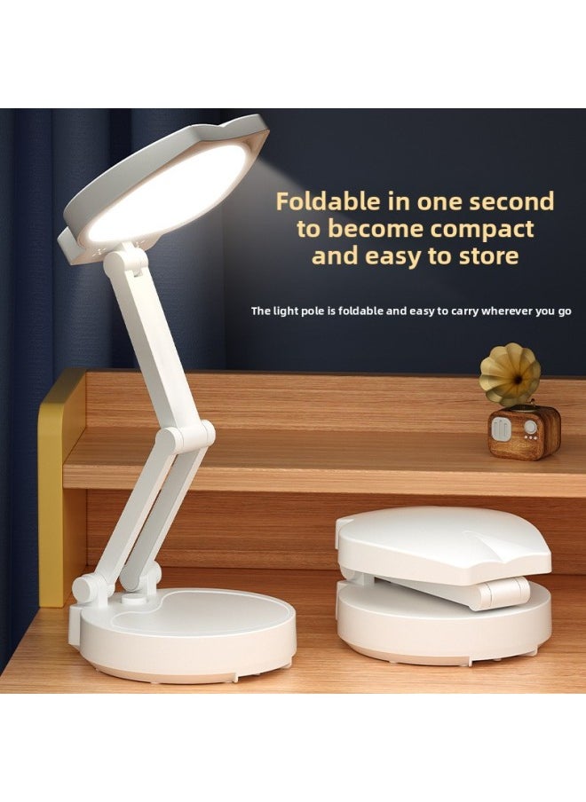 Generic - Led Learning Desk Lamp Three-gear Dimming Bedroom Study Desk Lamp Dormitory Charging Reading Creative Folding Eye Protection Desk Lamp-Light Source Power:3.5W-Light Color:White Charging Model (1200 MA) - Image 1