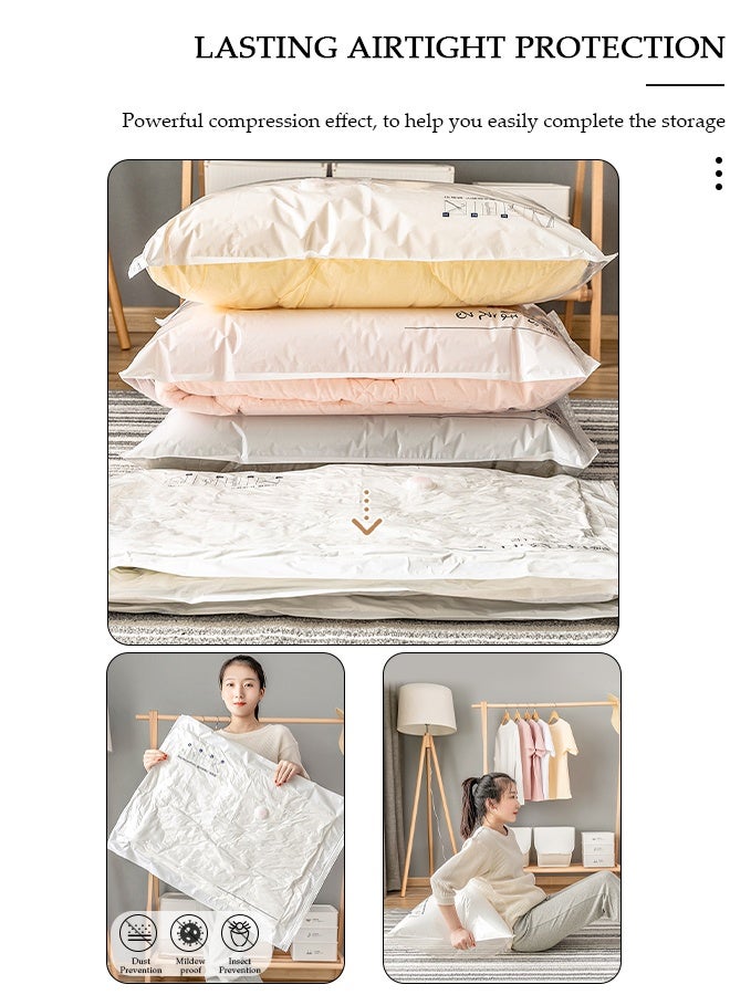 DUNISO Vacuum Storage Bags with Electric Pump- Pack of 10 (2 Jumbo + 2 Large + 2 Medium + 4 Small) Reusable Compression Bags Space Saver for Packing, Clothes, Comforters , Blankets - Image 5