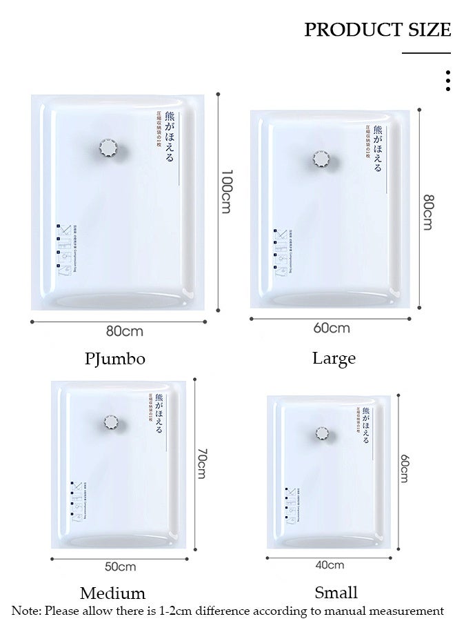 DUNISO Vacuum Storage Bags with Electric Pump- Pack of 10 (2 Jumbo + 2 Large + 2 Medium + 4 Small) Reusable Compression Bags Space Saver for Packing, Clothes, Comforters , Blankets - Image 3