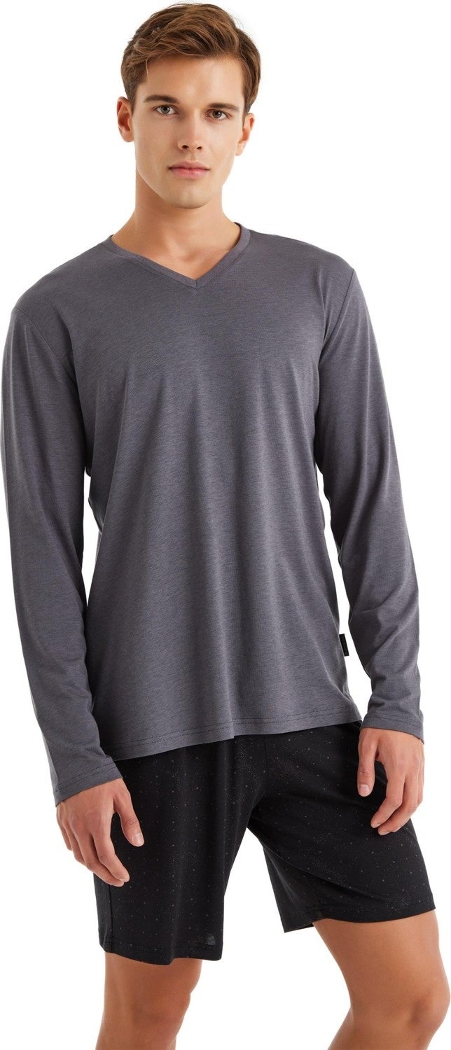 Blackspade Men's Anthracite 3-Piece Pajama Set 40572  - Image 4