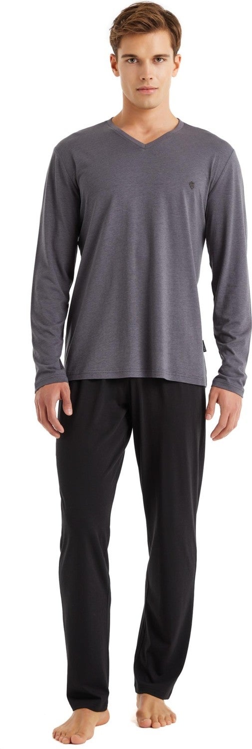 Blackspade Men's Anthracite 3-Piece Pajama Set 40572  - Image 2