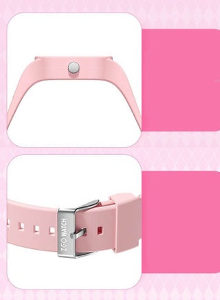 Pink Square Cartoon Sanrio Pattern Children's Watch Silicone Strap Suitable for Kids of All Ages Gift Watches - view 4