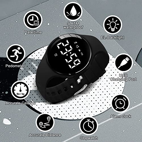 BEN NEVIS NN BEN NEVIS Kids Watch, Digital Watch for Boys Girls, Sport Watch with Fitness Tracker, Alarm Clock, Stopwatch, No App and Waterproof, Watch for Kids Ages 5-12 - Image 4
