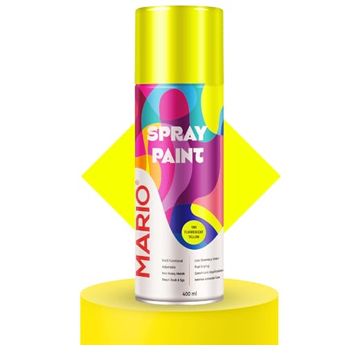 Mario Spray Paint – 1005 Fluorescent Yellow (400ml) | Neon Yellow Spray Paint for High Visibility, Bikes, Helmets & Signage - Image 1