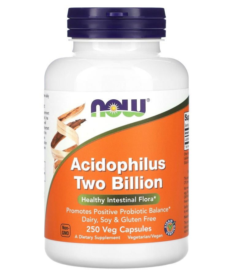 now Acidophilus Two Billion 2 Billion CFU 250 Veg Capsules