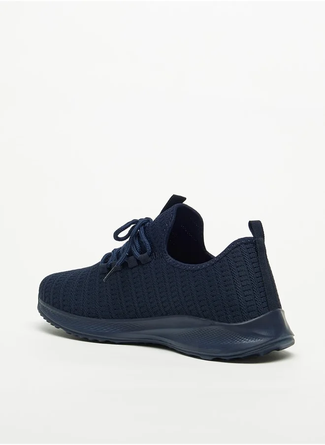 Oaklan by Shoexpress Oakland Mesh Textured Shoes with Lace-Up Closure