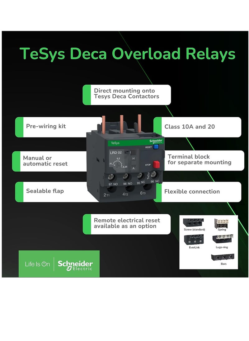 Schneider Electric Schneider Electric TeSys Series LRD 5.5 to 8A LRD12 Thermal Relay]  - Image 3