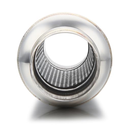 LCGP 2.5'' Inlet & Outlet Universal Muffler, 11.5'' Overall Length Stainless Steel Resonator 2 Pack - Image 4