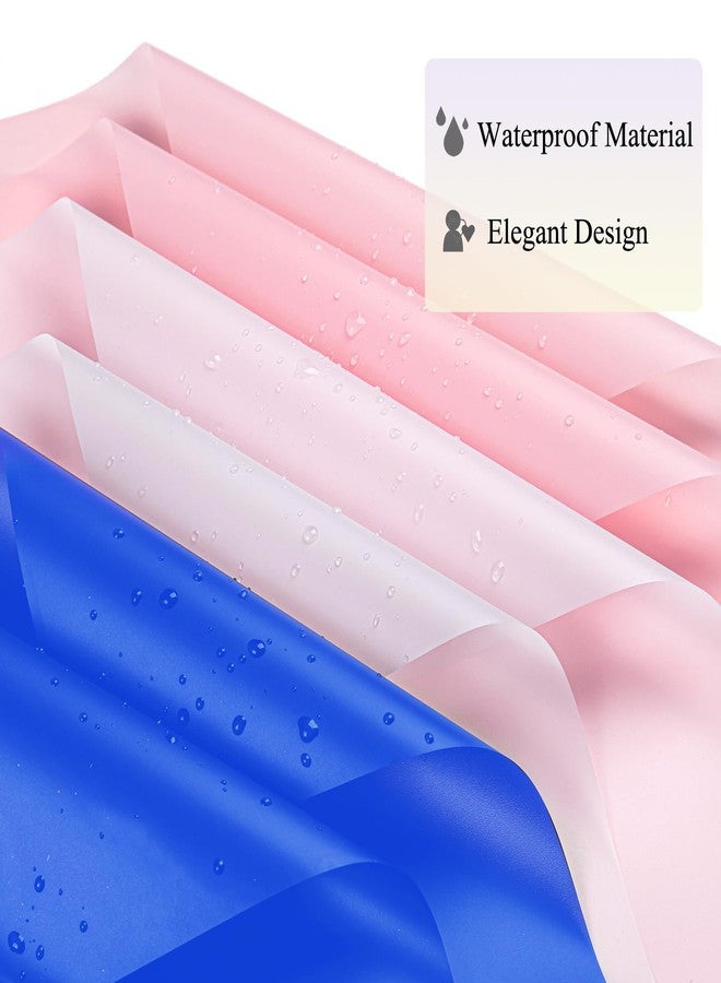 Gloreyan 20 Sheets Blue Flower Wrapping Paper, Florist Bouquet DIY Craft Fresh Flower Bouquet Wrap Waterproof Floral Wrapping Gift Box Packaging Material Florist Supplies, 22.8 * 22.8 Inches(Blue - Image 3