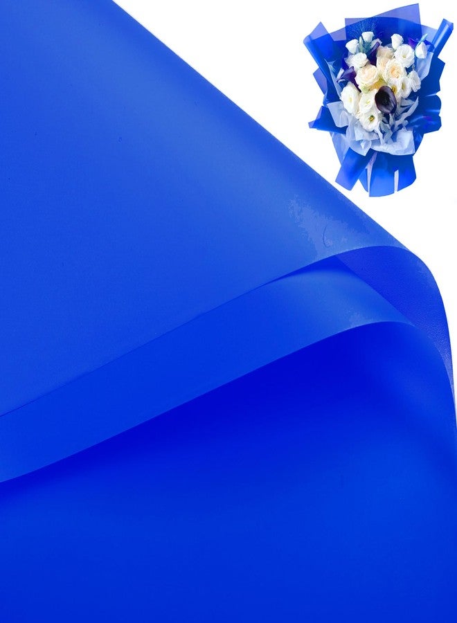 Gloreyan 20 Sheets Blue Flower Wrapping Paper, Florist Bouquet DIY Craft Fresh Flower Bouquet Wrap Waterproof Floral Wrapping Gift Box Packaging Material Florist Supplies, 22.8 * 22.8 Inches(Blue - Image 1