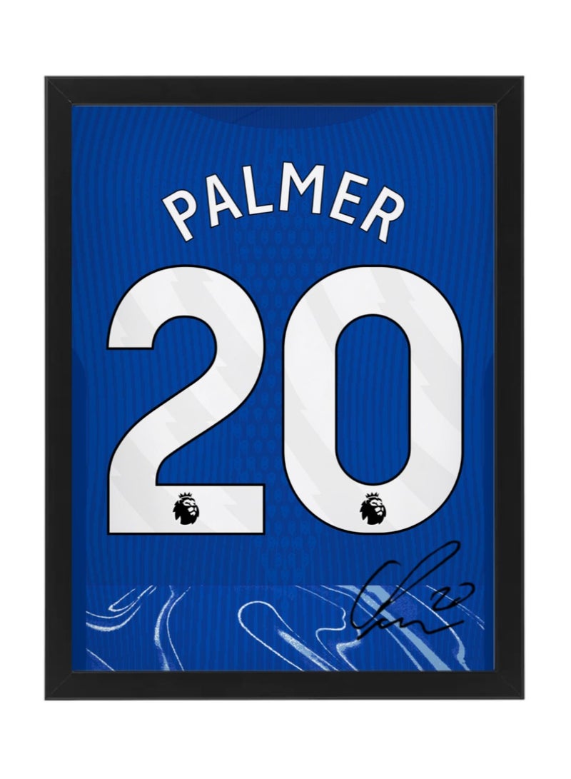 Boomah Accessories Cole Palmer Chelsea Shirt Autographed Framed Poster 30x40cm - Football Memorabilia, Soccer Collectible, Gift for Fans 