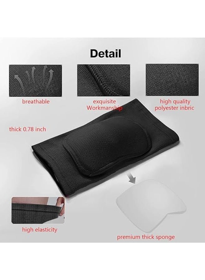 1 Pair Versatile Knee Pads Soft Breathable Knee Pads for Men Women Kids Knees Protective, Knee Brace for Volleyball Football Dance Yoga Tennis Running Cycling Workout Climbing(Black, L) - Image 2