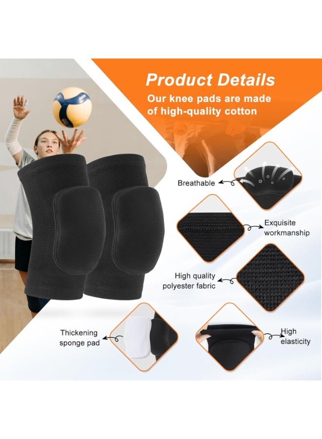1 Pair Versatile Knee Pads Soft Breathable Knee Pads for Men Women Kids Knees Protective, Knee Brace for Volleyball Football Dance Yoga Tennis Running Cycling Workout Climbing(Black, L) - Image 3