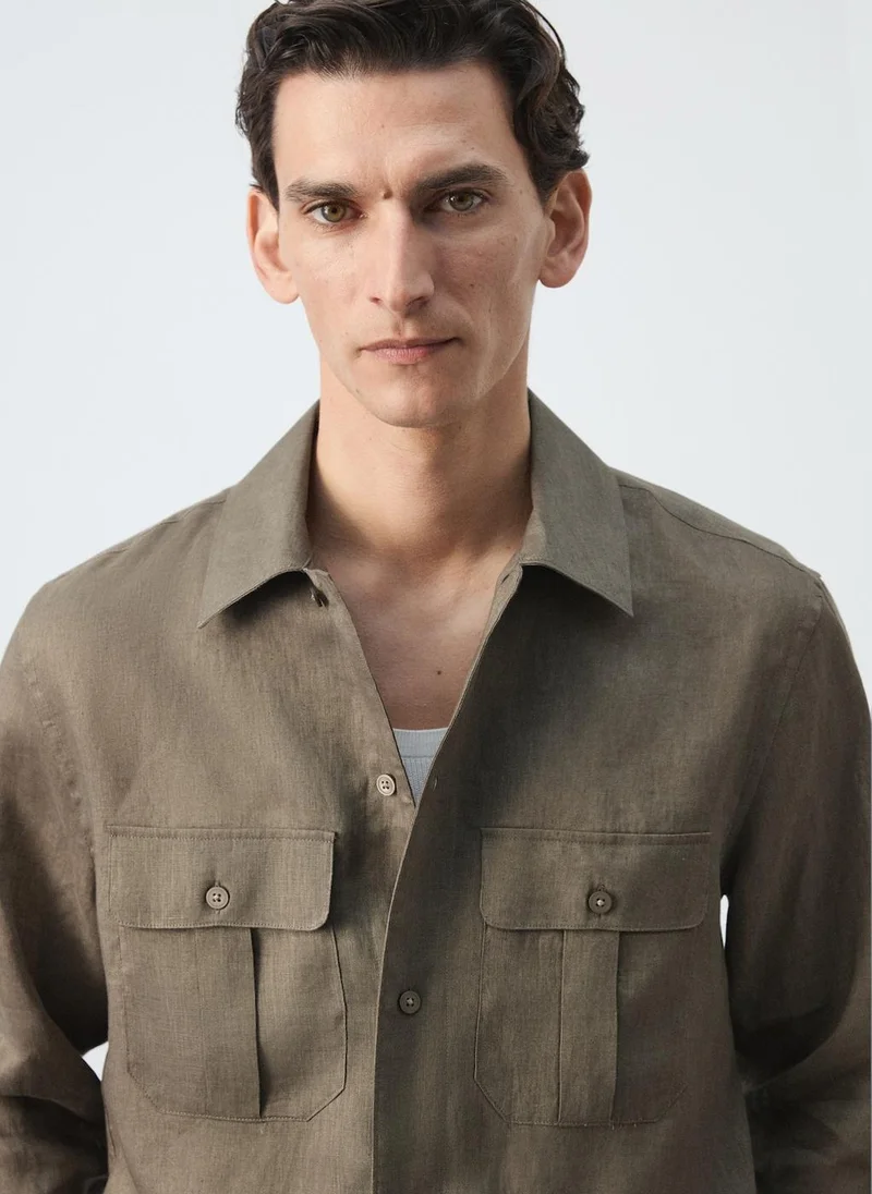 Mango Man 98-VISON Overshirt Pantin for Men | Best Price UAE